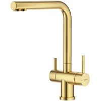 Смеситель для кухни Splenka S70.61.03 с подключением к фильтру, золотой матовый