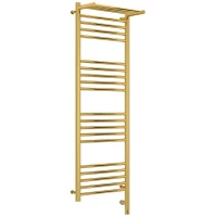 Полотенцесушитель электрический 1200x400 золотой МЭМ правый Сунержа Богема с полкой 3.0 03-5807-1240