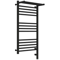 Полотенцесушитель электрический 800x400 черный матовый МЭМ правый Сунержа Богема с полкой 3.0 31-5807-8040