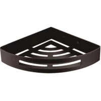 Полка для ванной Azario AZ-160B 21x21 см, угловая, черная матовая