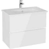 Тумба с раковиной VitrA Mia Plus Square 69742 78,5 см, подвесная, белый глянец