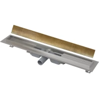 Душевой трап (лоток) AlcaPlast APZ106 Design Antic APZ106-300 + DESIGN-300ANTIC 29,4 см, с решеткой, щелевой, античная бронза