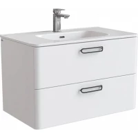 Тумба с раковиной белый глянец 82 см IDDIS Brick BRI80W0i95K