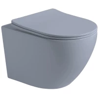 Унитаз подвесной Vincea Globo VT1-14SMO безободковый, с сиденьем микролифт, океан матовый
