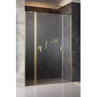 Душевая дверь Radaway Nes Brushed Gold DWJS 120 Left 10038120-99-01L 120 см L, профиль золотой матовый, стекло прозрачное