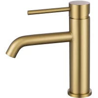 Смеситель для раковины Oliveeka OL-962001-BG золотой матовый