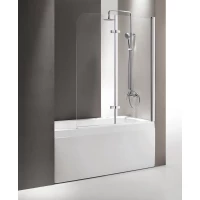 Шторка для ванны Cezares Eco 120 см текстурное  стекло ECO-O-V-21-120/140-P-Cr-R