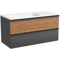 Тумба дуб красный/графит матовый 99,5 см Sancos Delta DL100LGR