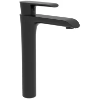 Смеситель для раковины Vincea Esse VBF-1E2MB без донного клапана, черный матовый