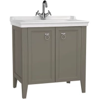 Тумба с раковиной серый матовый 79,5 см Vitra Valarte 62154