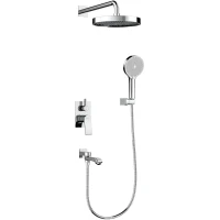 Душевой комплект Frap F7175 255 мм, со смесителем, хром