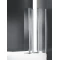 Шторка для ванны с одним неподвижным стеклом Cezares Trio 90 см прозрачное стекло TRIO-W-V-3-90/140-C-Cr-R - 1