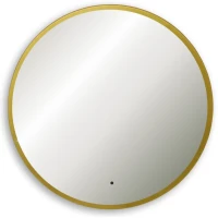 Зеркало Abber Mond AG6204SCG-0.77 77x77 см, с LED-подсветкой, сенсорным выключателем, диммером, золотой