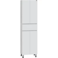 Пенал Санта Марс 700428 напольный, белый глянец/светлый дуб