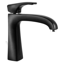Смеситель для раковины Paini Lady 89YO211KM с донным клапаном, черный матовый