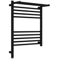 Полотенцесушитель электрический Сунержа Богема с полкой 3.1 31-6006-6050 600x500, МЭМ левый, черный матовый