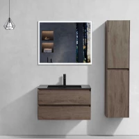 Комплект мебели темный дуб 80 см Vincea Luka VMC-2L800RO + VCB-13800B + VLM-3VN800