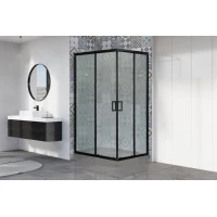 Душевой уголок Royal Bath RB8512HPD-C-BL 120x85 см, профиль черный матовый, стекло матовое