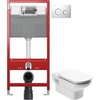 Комплект подвесной унитаз Roca Dama Senso 346517000 + ZRU9302820 + система инсталляции Tece 9300302 + 9240921