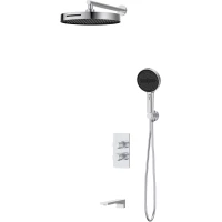 Душевой комплект Vincea Domus VSFW-5DM1CH 300 мм, со смесителем, хром