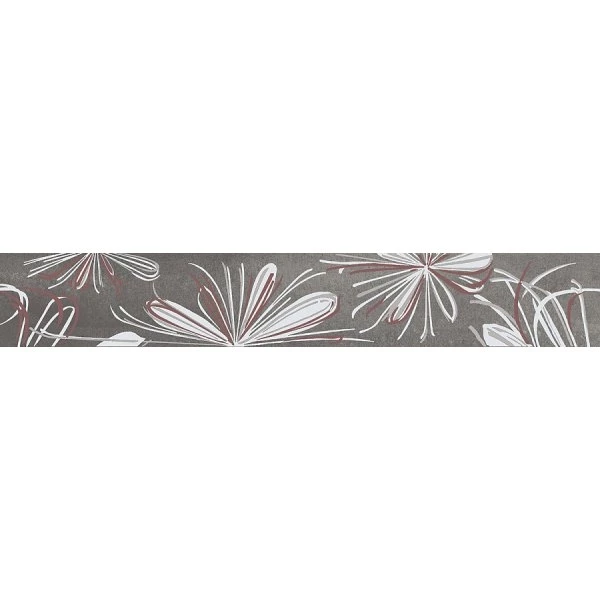 Бордюр Azori Sonnet Grey Flower 6,2x50,5 пано azori opale grey flower 63x63