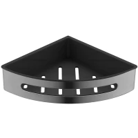 Полка для ванной Timo Luiro 18577/18 20,7x20,7 см, угловая, вороненая сталь