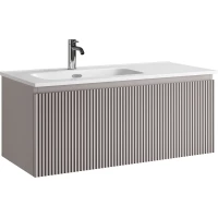 Тумба под раковину Sancos Snob R 1.0 SNR1.0100LSM 99,5 см L, подвесная, серый матовый