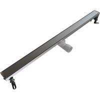 Душевой трап (лоток) Knotlor Terra SDRW0900BS 90 см, с решеткой, 2 в 1 под плитку, нержавеющая сталь