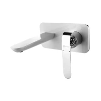 Смеситель для раковины Lemark Melange LM4926CW встраиваемый, хром/белый