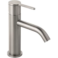 Смеситель для раковины Emmevi Filoinox 85003/IN с донным клапаном, нержавеющая сталь