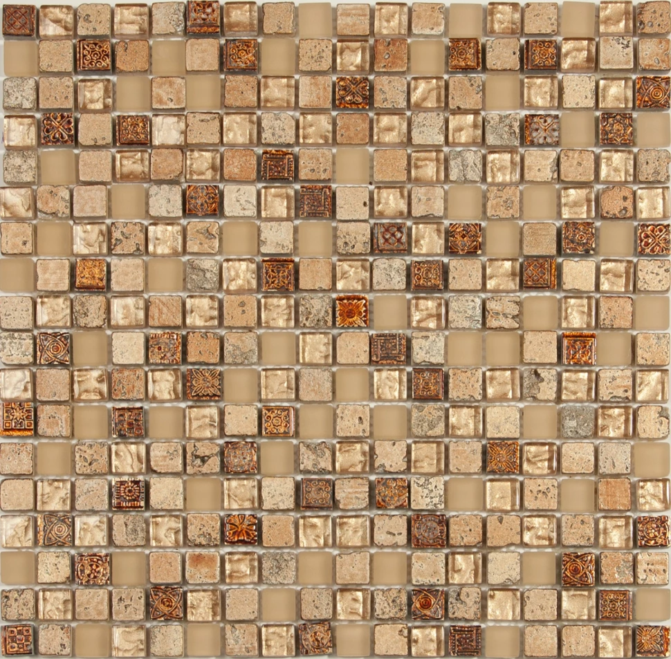 

Мозаика S-822 стекло керамика (1,5*1,5*8) 30,5*30,5
