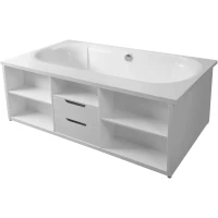 Ванна из литьевого мрамора Belux Омега 2 4810924219442 169x89 см, белый