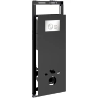 Инсталляция для унитаза WasserKRAFT Salm 27 27TLT.010.ME.BL.BN02 с кнопкой смыва, никель