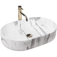 Раковина-чаша Rea Nadia REA-U5800 61x38,5 см, накладная, белый мрамор