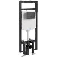 Инсталляция для унитаза WasserKRAFT Dinkel 58 58TLT.010.ME.MB04 с кнопкой смыва, черный матовый