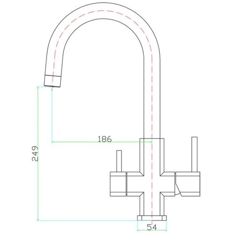 Смеситель для кухни с подключением к фильтру Zorg Inox SZR-1126-FA