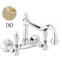 Смеситель для кухни золото 24 карата, ручки Swarovski Cezares Diamond DIAMOND-LLP-03/24-Sw