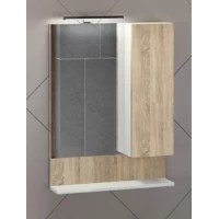Зеркальный шкаф 60x80 см дуб сонома/белый Comforty Рига 00004142211