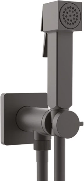 Гигиенический душ Bossini Cube Brass E38003B.073 со смесителем, черный матовый гигиенический душ со смесителем bossini