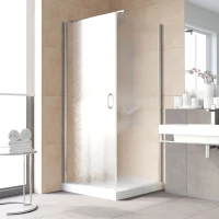 Душевой уголок Vegas Glass EP-Fis LUX 80*90 08 02 L 80x90 см L, профиль хром, стекло шиншилла