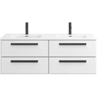 Тумба под раковину Cezares Eco ECO-CER-N-1400-4C-SO-2-BL 140 см, подвесная, Bianco Lucido