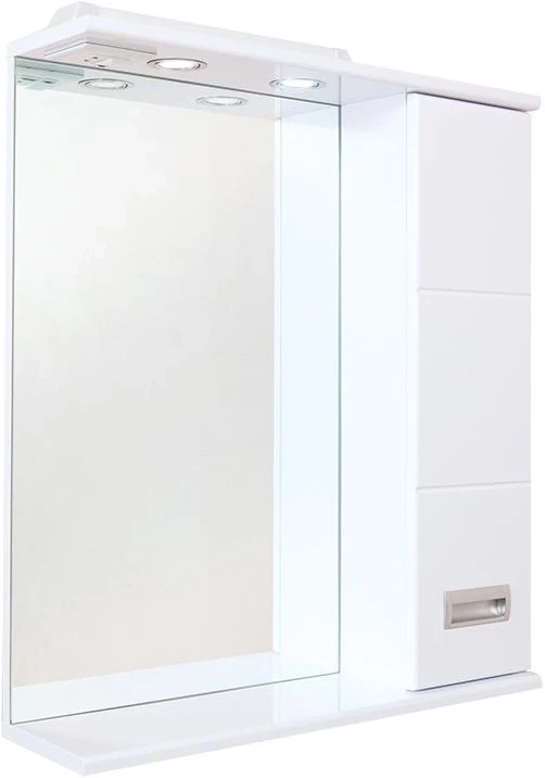 Зеркальный шкаф 67x71,2 см белый глянец R Onika Балтика 206704 шкаф onika