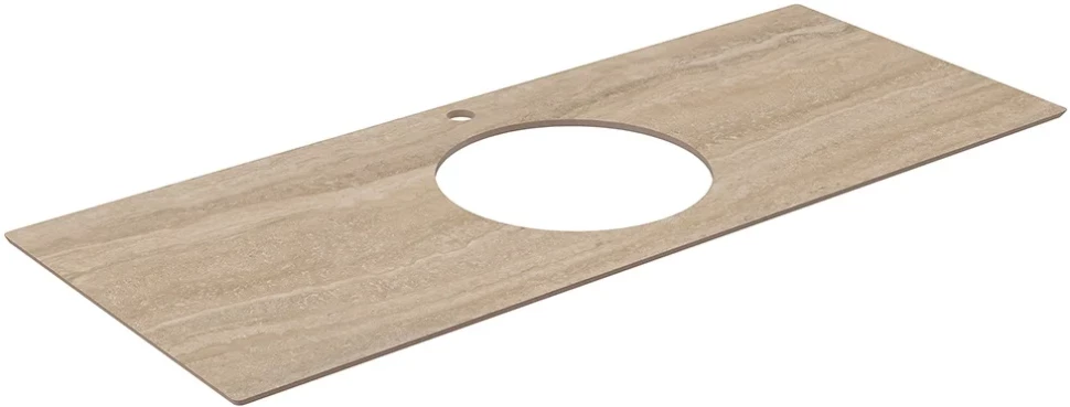 

Столешница 117 см бежевый матовый для накладных раковин Kerama Marazzi Plaza Modern Риальто PL5.SG560400R\120