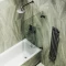 Шторка на ванну MaybahGlass MGV-644-6 40,5 см, профиль черный матовый, стекло прозрачное - 4