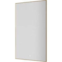 Зеркало Armadi Art 569-G 60x100 см, с LED-подсветкой, сенсорным выключателем, диммером, антизапотеванием, золотой