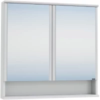Зеркальный шкаф 90x90 см белый глянец Санта Вегас 700181