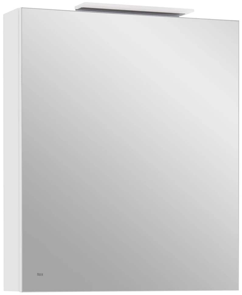 Зеркальный шкаф 60x70 см белый глянец R Roca Oleta A857646806 зеркальный шкаф roca oleta 60х70 левый белый матовый a857645501