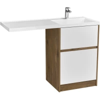 Тумба белый глянец/дуб рустикальный 57 см Акватон Лондри 1A2669K2LHDR0