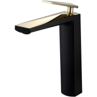 Смеситель для раковины Boheme Venturo 382-B золотой/черный матовый