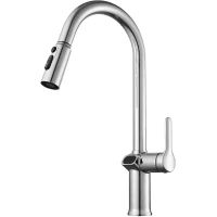 Смеситель для кухни Knotlor Inspiration KN-100 с выдвижным изливом, хром